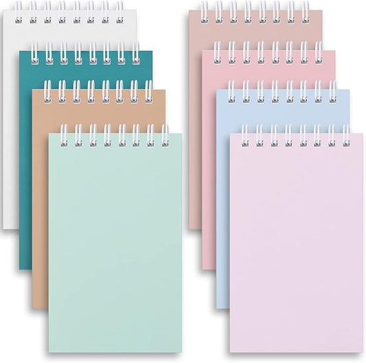 Ddaowanx Small Notebooks,3x5 Pocket Spiral Notepads With Lined Pages - The Perfect Little Mini Notebook to Stay Organized and Boost Productivity at Work or School (8, Cute Colors)