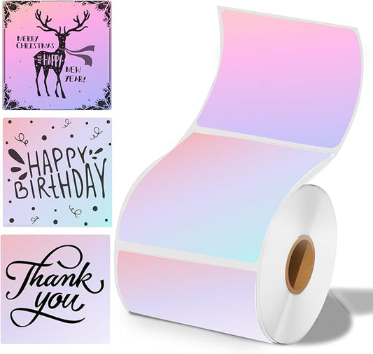 2inch Square Thermal Labels Self-Adhesive, 140 Sheets/Roll Printer Labels for Business and Home, Thermal Sticker for/Shipping/Packaging/DIY Logo Design/Thanks Card/Inventory