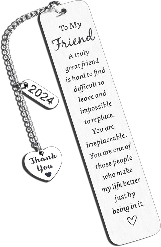 Best Friend Gifts for Women Bookmark Gifts for Friendship Christamas Stocking Stuffers for Friends Valentine's Day Gifts Galentine’s Day for Best Friend Female Birthday Graduation Gifts for Women
