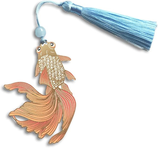 Bookmarks for Book Lovers Book Marks for Reading Women Birthday Graduation Christmas Gifts for Her Cute Metal Bookmark Book Markers Stocking Stuffers for Teens (Fish)