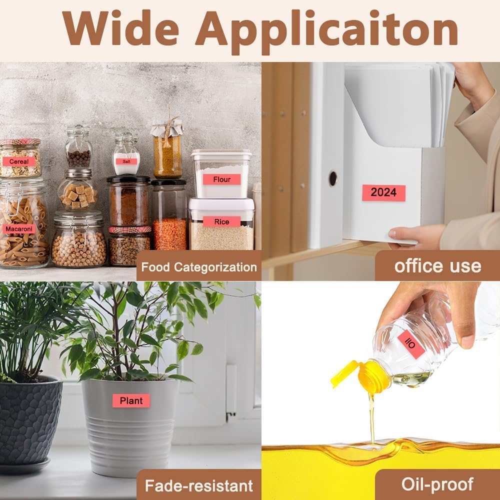 Hehua 24mm 0.94 Black on Red Laminated Tape Compatible for Brother P-Touch TZe-451 TZe451 TZ-451 TZ451 Label Maker Tape for Ptouch PT D600 D610 P710BT, 1'' x 26.2ft, 3 Pack