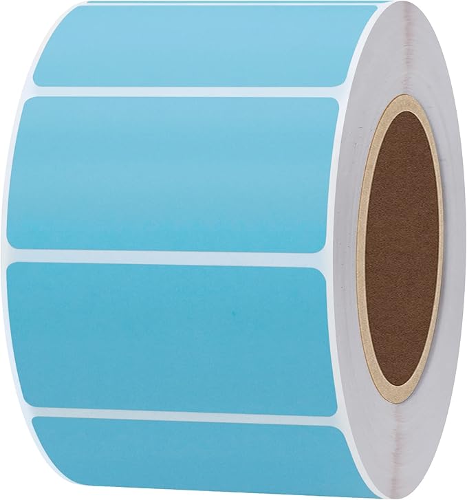 Hybsk 2x1 inch Color Direct Thermal Labels for Shipping, Barcodes, Address, Compatible with Rollo Label Printer & Zebra Desktop Printers,(2"x1",Light Blue)