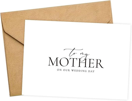 Wedding Day Card for Mother, Mother Of The Bride/Groom Gifts, To My Mother On Our Wedding Day. （Mother A）