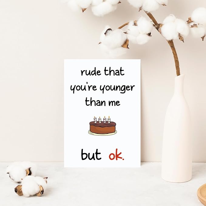 Funny Birthday Card for Women Men, Birthday Card for Friends, Humor Birthday Card for Son Daughter Sister Brother Best Friend, Happy Birthday Card Him Her Young People