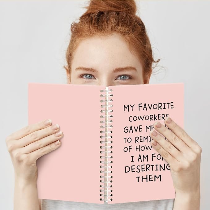 My Favorite Coworkers Gave Me This Pink Hardcover 160 Pages Spiral Notebooks, Funny Coworker Leaving Gifts, Sarcastic Farewell Gifts, Goodbye Gifts for Coworkers, Coworker Birthday Gifts