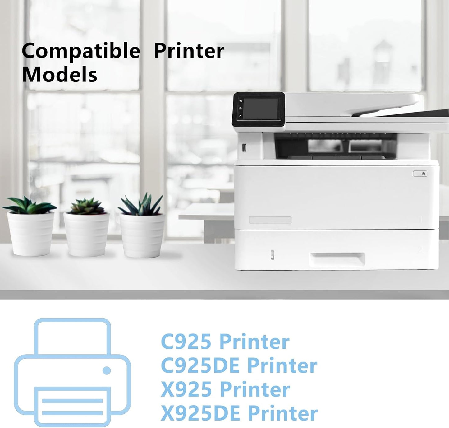 High Yield C925 X925 C925H2KG C925H2CG C925H2MG C925H2YG Toner Cartridge Compatible for Lexmark C925 C925DE X925 X925DE Printer Black Cyan Magenta Yellow