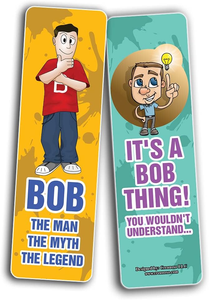 Creanoso Funny BOB (be Like bob) Bookmarks (5-Sets X 6 Cards) – Daily Inspirational Card Set – Interesting Book Page Clippers – Great Gifts for Adults and Professionals