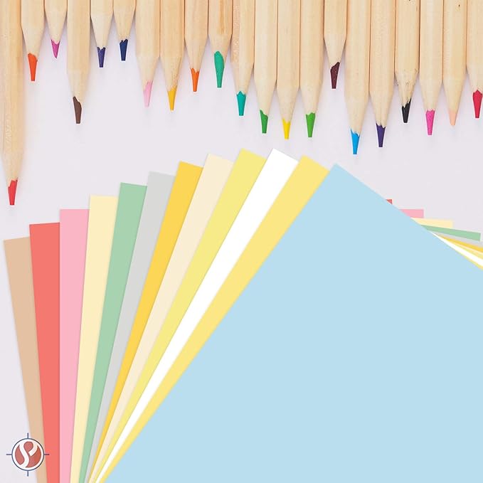 Blue Pastel Color Paper – Great for Arts and Crafts and Stationery Printing – 8.5 x 14" (Menu/Legal Size) – 20lb Bond / 50lb Text / 75GSM – Copy, Writing and Printer Paper – 500 Sheets per Pack
