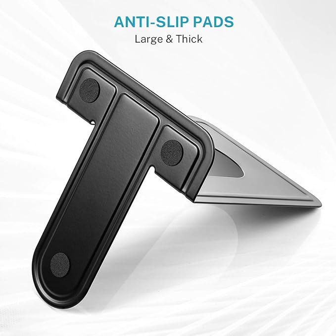 MaxGear Book Ends Universal Premium Bookends for Shelves, Non-Skid Bookend, Heavy Duty Metal Book End, Book Stopper for Books/Movies/CDs/Video Games, 6 x 4.6 x 6 in, Black (4 Pairs/8 Pieces, Large)