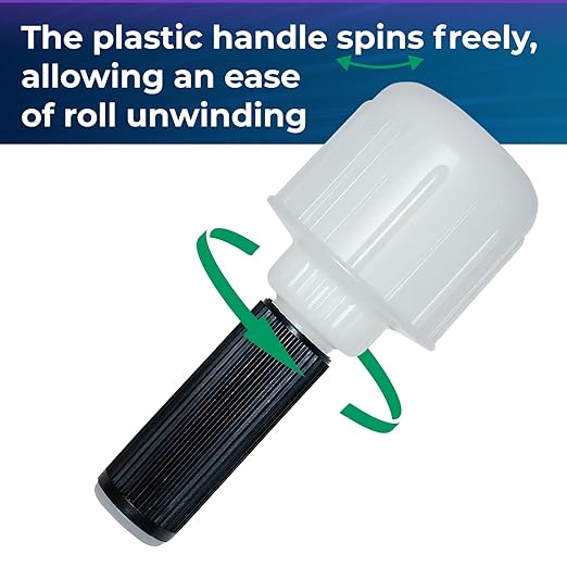 IDL Packaging 5" x 1000' Stretch Wrap Mini Roll of 80 Gauge (6 Rolls) with Plastic Handle - Extra Sticky Clear Plastic Wrap Film - Great for Moving and Office Needs - Self-Adhesive Wrap Packaging