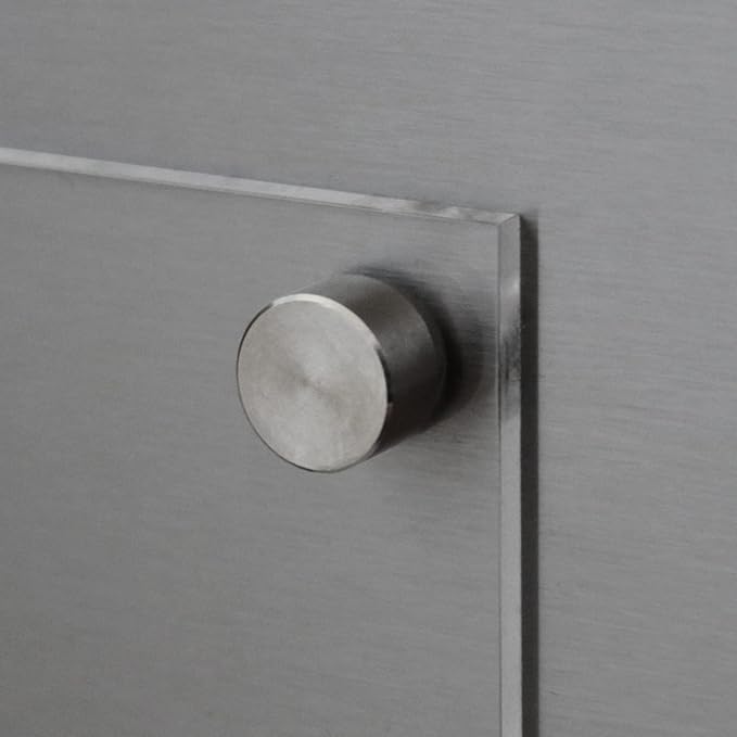 Magnetic Acrylic Weekly Calendar for Fridge, Weekly Meal Planner with Notes, Includes 4 Magnetic Wet-Erase Markers for Refrigerator, 9" X 12" | Silver Hardware