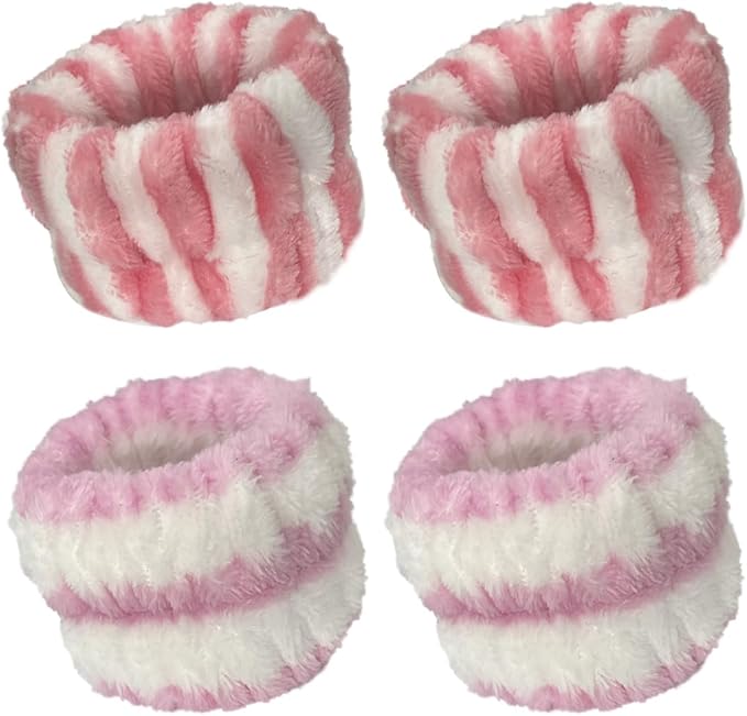 2 Pairs Wrist Washband for Women Washing Face, Wrist Spa Washband Absorbent Wristbands, Prevent Liquids from Spilling Down Your Arms