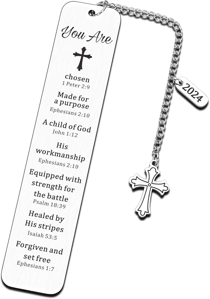 Faith Based Gifts Cross Bookmark for Men Women First Communion Gifts for Girls Boys Baptism Gifts Bible Verse Bookmark Bible Accessories Christian Church Gifts in Bulk 2024 Graduation Gifts