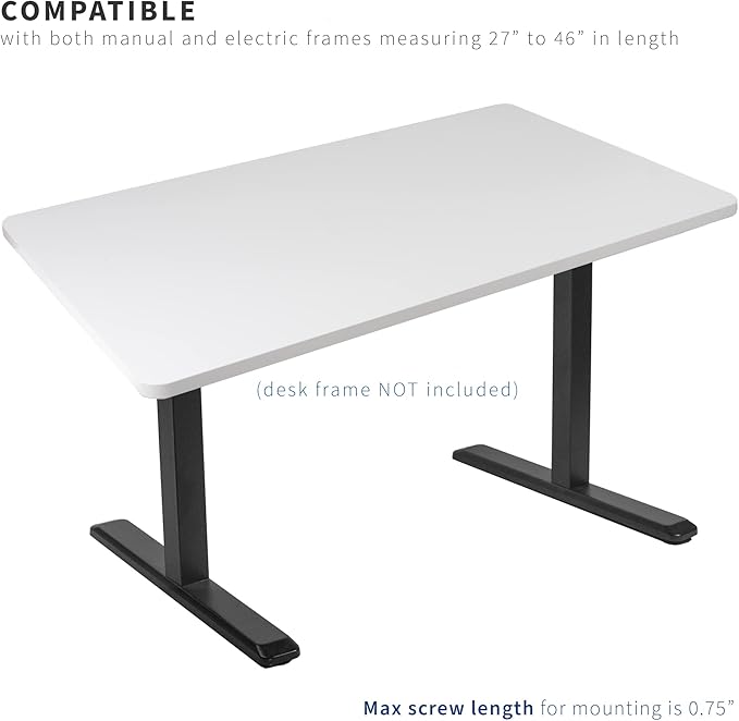 VIVO Universal 48 x 30 inch Solid One-Piece Table Top for Standard and Sit to Stand Height Adjustable Home and Office Desk Frames, White, DESK-TOP48-30W