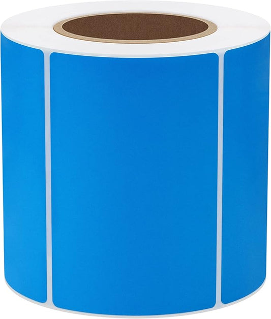 Hybsk 3x2 inch Color Direct Thermal Labels for Shipping, Barcodes, Address, Compatible with Rollo Label Printer & Zebra Desktop Printers(3"x2",Blue)