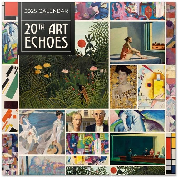 Art Wall Calendar 2025 12" x 12" FSC® Plastic Free - Starts Week On Sunday | Square Wall Calendar | Family Planner Calendar 2025 | Art Calendar 2025