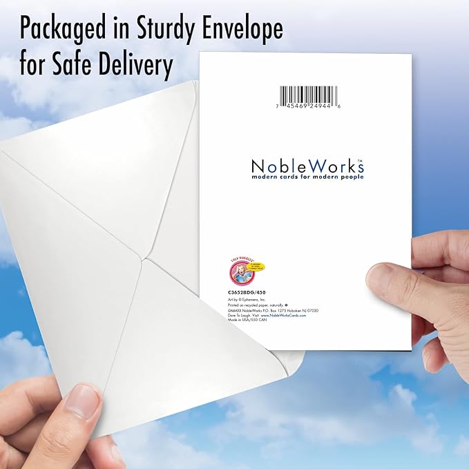 NobleWorks - Humorous Birthday Greeting Card with 5 x 7 Inch Envelope (1 Card) Bday Best Excuse C3652BDG