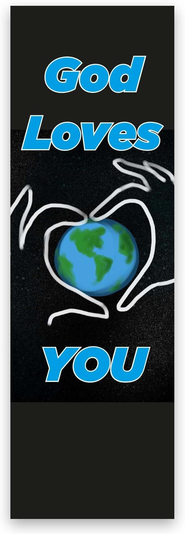 Children and Youth Bookmark, God Loves You, John 3:16, Pack of 25, Handouts for Classroom, Sunday School, and Bible Study