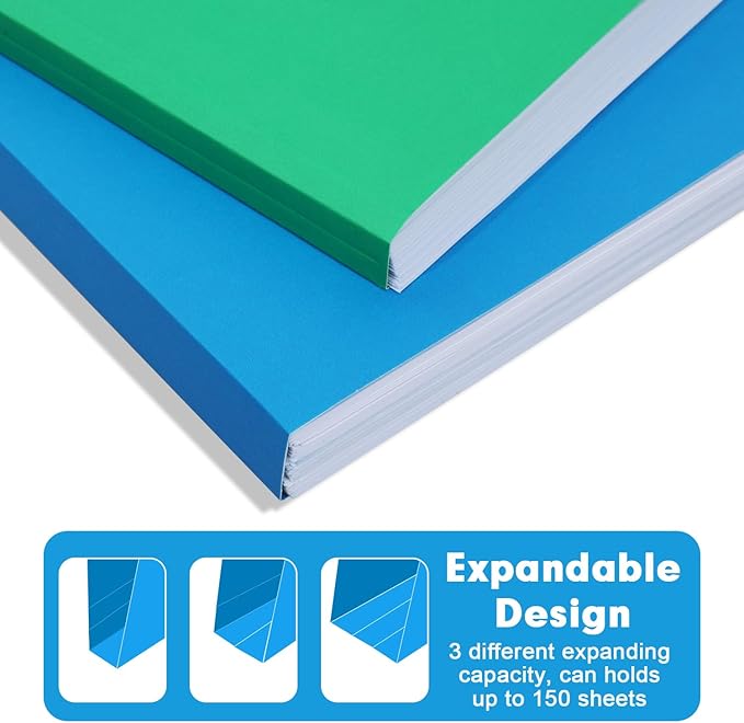 File Folder, RAZCC 250 Pack 1/3 Cut Tab Colored Folders, Colored File Folder Letter Size for Office Classroom Use, Folders with Tabs Assorted 5 Colors