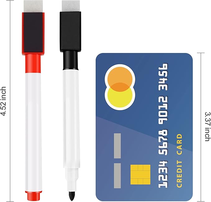 IHPUKIDI Magnetic Dry Erase Markers Fine Point Tip, 8 Colors White board Markers Dry Erase Marker with Eraser Cap, Low Odor Whiteboard Markers, Thin Dry Erase Markers for Kids Teachers, 16 Count