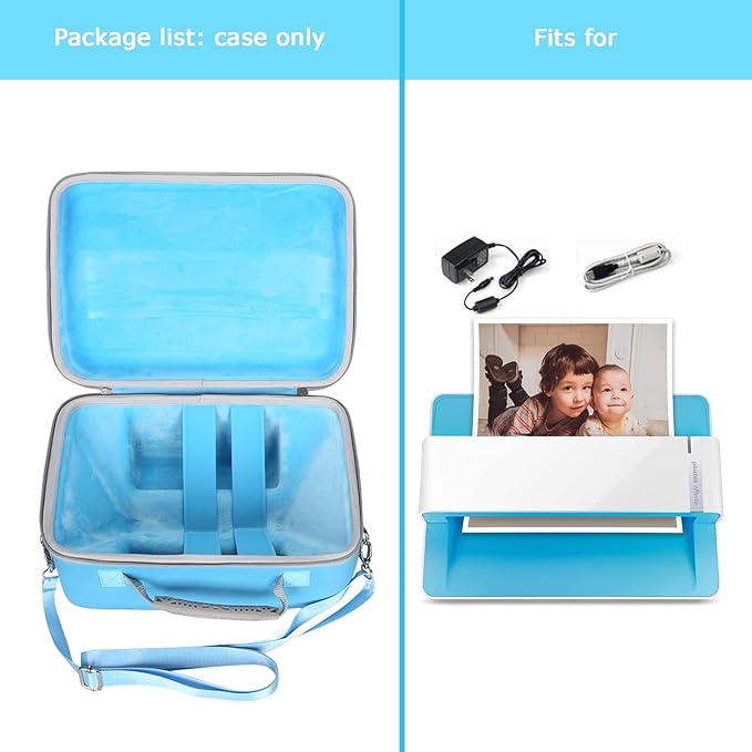 Hard Document Scanner Carrying Case for Plustek Photo Scanner - ephoto Z300, Scan 4x6 Photo in 2sec, Auto Crop and Deskew CCD Sensor, Protective Carrying Storage Bag