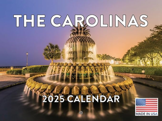 The Carolinas North South Calendar 2025 Monthly Wall Calender 12 Month NC SC | American Made In The USA