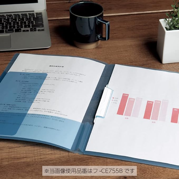 Kokuyo Campus Easy to Review Print File, Clip Folder, File Folder, A4, Yellow, Japan Import (FU-CE755Y)