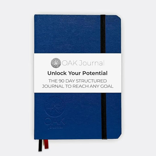 OAK Journal The Blue Smart Goal Planner Journal and Planner for Full Focus and Best Self Quarterly Goal Planner & Daily Gratitude Journal