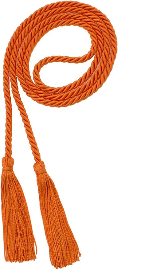 Tassel Depot Graduation Honor Cord - Orange - Every School Color Available - Made in USA