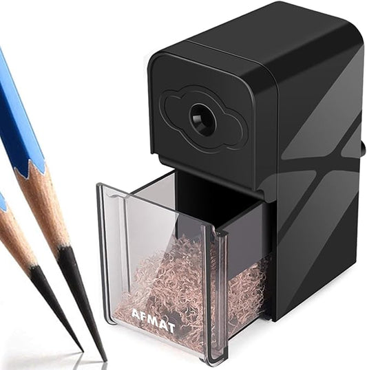 AFMAT Long Point Pencil Sharpener, 8-20mm Long Pencil Nibs, Self-Feed & Adjustable Pencil Sharpness, Artist Pencil Sharpener Manual for φ6-8.2mm Charcoal/Art/Drawing/Sketching/Colored Pencils