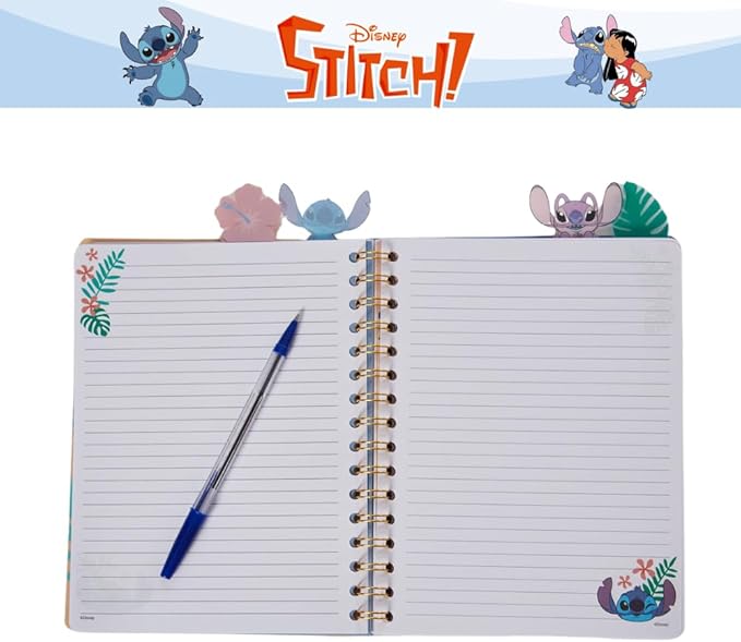 Innovative Designs Stitch Tab Journal Notebook, Spiral Bound, 96 Lined Pages, 8 x 7 inches, Yellow