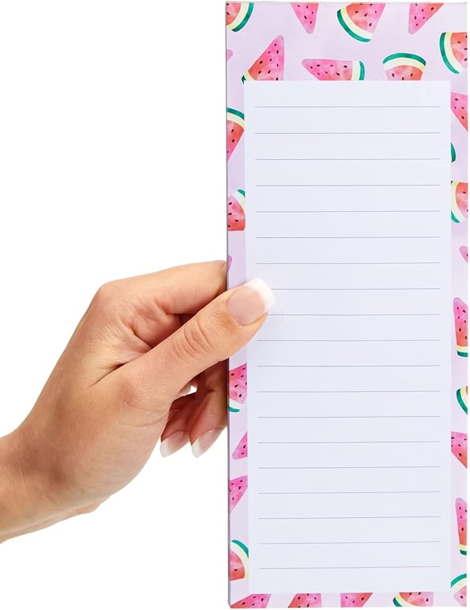 Juvale 6-Pack Magnetic Grocery List Pad for Fridge- Cute Shopping List Paper Note Pads for Refrigerator, To-Do Memos (6 Fruit Designs, 60 Sheets Each)