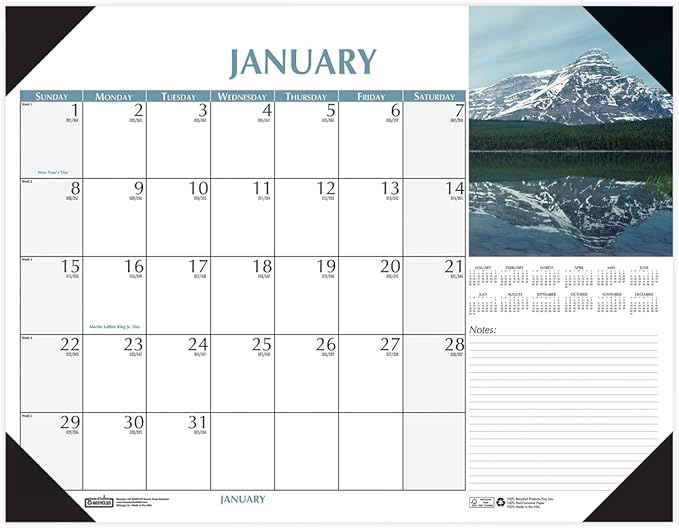 House of Doolittle 2025 Earthscapes Scenic Office Desk Pad Calendar, 18.5 x 13 Inches, January - December (HOD1476-25)