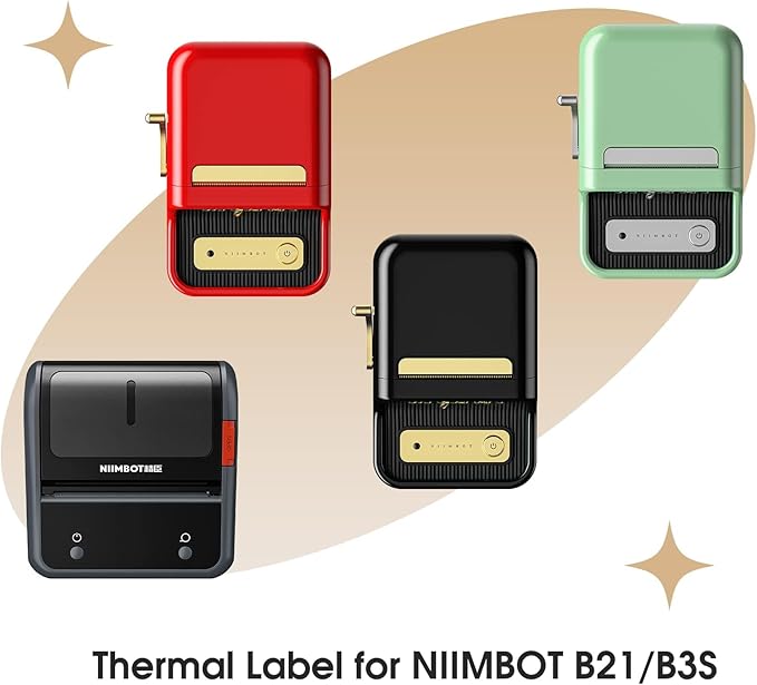NIIMBOT Labels for B21/B3S Label Printer, Thermal Labels 2'' x 2.76''(50x70mm), Waterproof, Oil-Proof Sticker Labels, 1 Roll of 110 Sticker Labels (White)