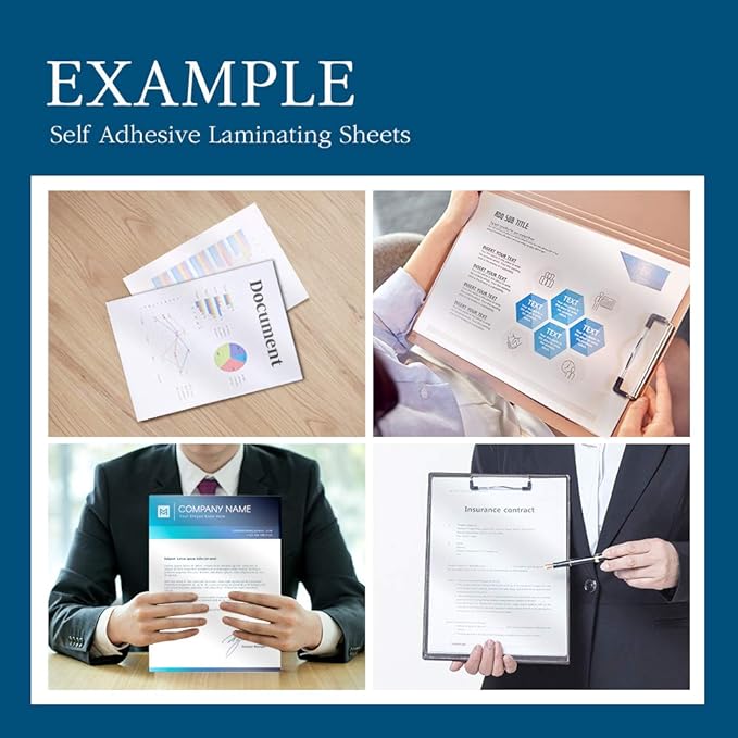 Self Stick Laminating Sheets 8.5 x 11 Inches, 4mil, Pack of 20, No Heat, No Machine, Peel and Stick Laminating Sheets, Self Adhesive Contact Paper, Self Sealing Clear Vinyl Stickers by VIOLLETO