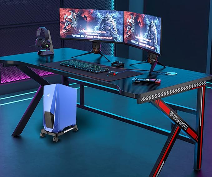 YOSE Computer Tower Stand, Adjustable Mobile CPU Stand with Rolling Caster Wheels, Premium PC Tower Stand Holder for Floor Carpet Gaming PC Case（Upgraded Version）