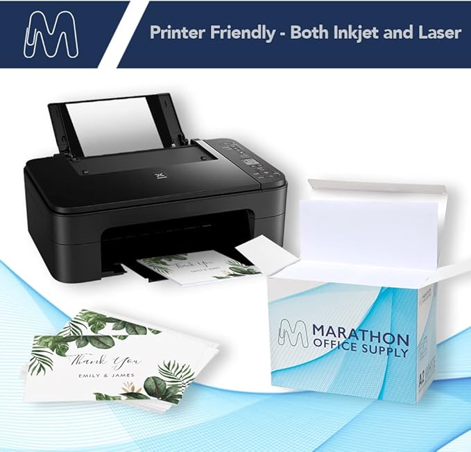 MOS A2 Invitation Envelopes – 4-3/8" X 5-3/4" White Mailing Envelopes Self Seal (500 Count) – 120GSM/ 32LB Bond Heavy Duty – For Greeting Cards, Card Making, RSVP Cards, Wedding Invites