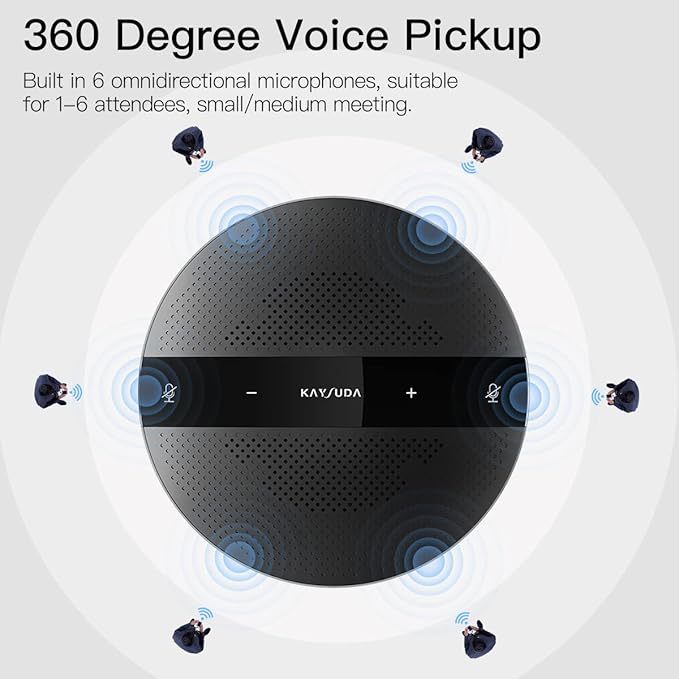 PC Microphone Speaker Business Conference USB Speakerphone for Skype, Webinar, Call Center