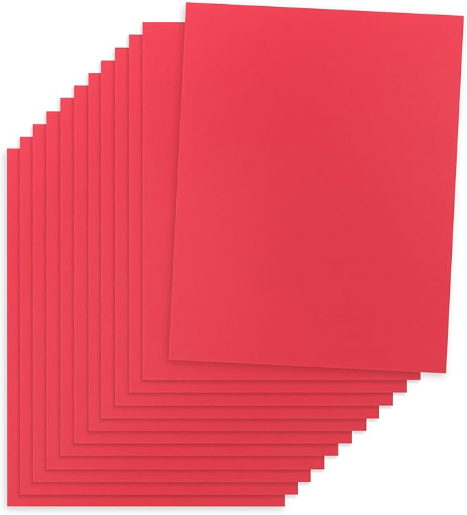 Hygloss Red Colored Paper - 24 lb, 89 GSM, Fade-Resistant, Acid-Free, 8.5x11-Inch Letter Size Color Copy Paper, 90 Sheets