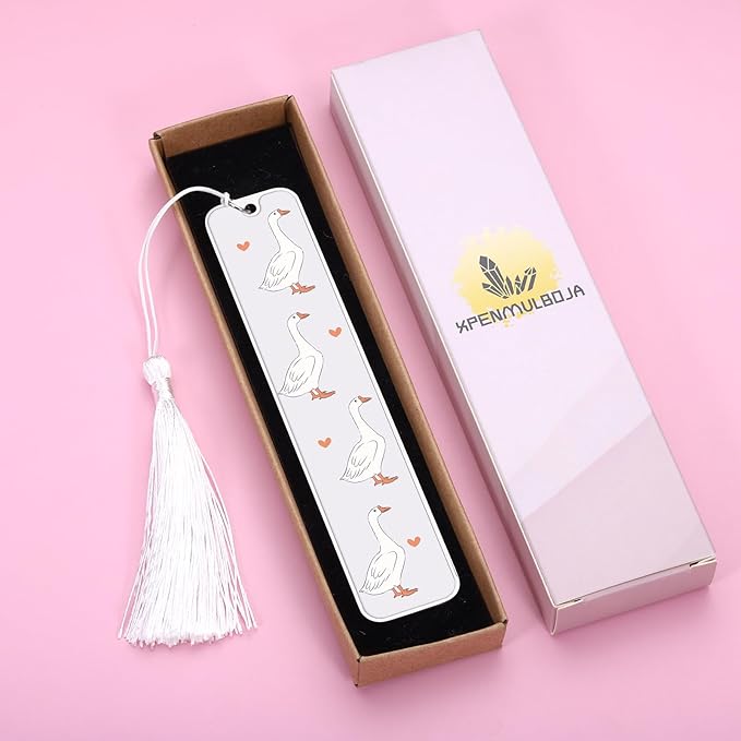 Funny Bookmarks, Cute Book Marks for Reading, Cute Silly Goose for Teen Girls Boys, Back to School Supplies Book Accessories Birthday Christmas
