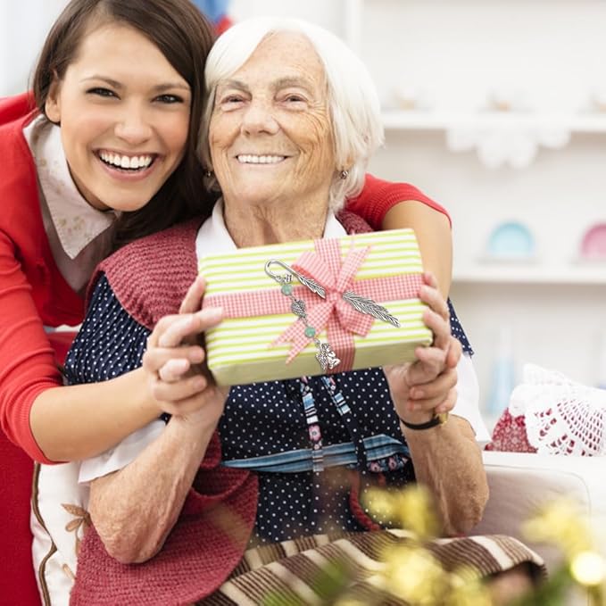 12pcs Feather Metal Bookmarks Crystal Bookmarks Vintage Gemstone Beading Bookmarks Alloy Angel Book Markers for Office School Reading Book Lovers Teacher's Day Christmas Birthday Gifts
