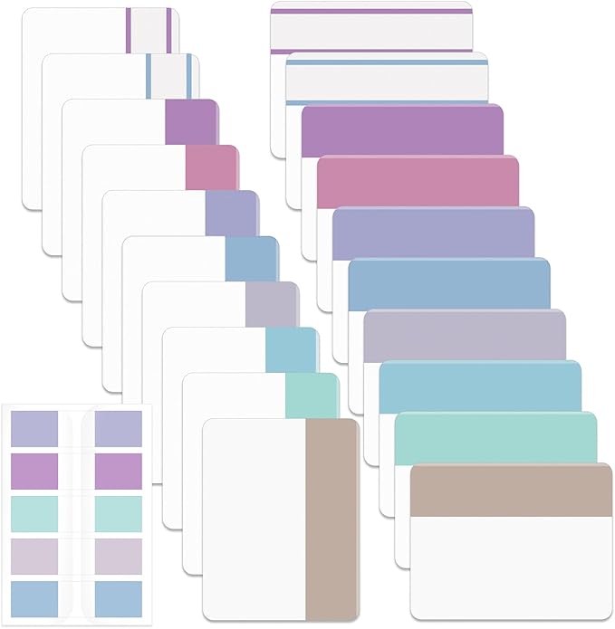 Mr. Pen- Sticky Index Tabs, 500 Pcs, 21 Sets, Colorful Sticky Tabs for Notebooks, Page Markers, Page Tabs for Binders, Page Tabs Sticky Tabs for Books, Notebook Tabs, Book Sticky Tabs for Notebooks