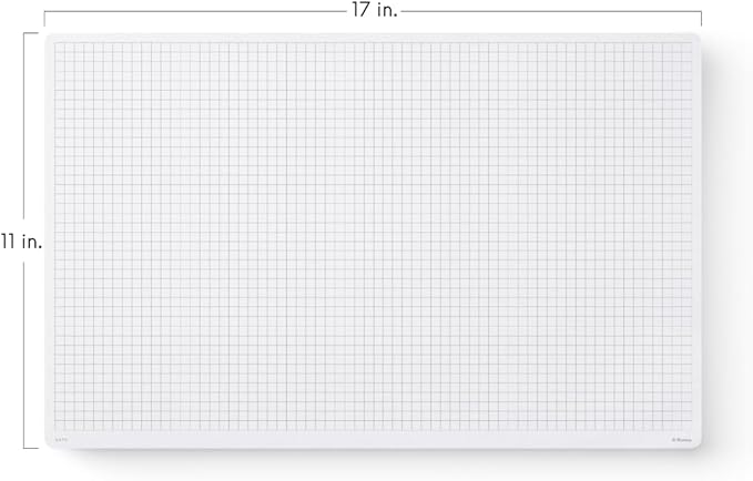 Notsu Graph Notepads 11 x 17 inch | Large Graphing Double Sided Drafting Pads with 1/4" Quad Grid Premium Thick Paper 120gsm