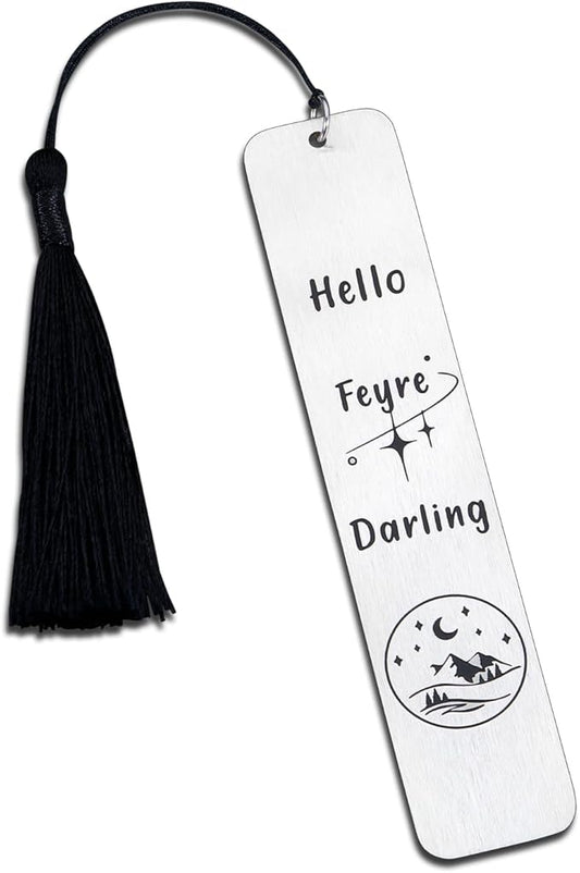 Bookmark for Women Men Novel Fans Book Lovers Reader Gifts Hello Fey Darling Merchandise Birthday Christmas Gifts for Female Friends Bookaholic Gifts Bookmark Gifts for Women