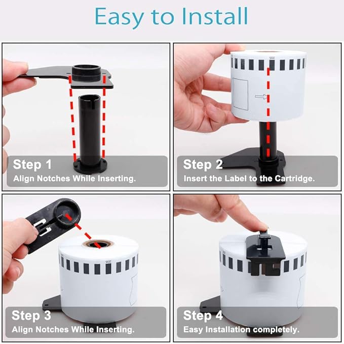 COLORWING DK-2205 Continuous Paper Labels Replacement for Brother DK2205 2.4" x 100Ft(62mm x 30.48m) Shipping Address Labels, for QL-800, 810W, 820NWB, 1110NWB, 8 Rolls with 1 Frame