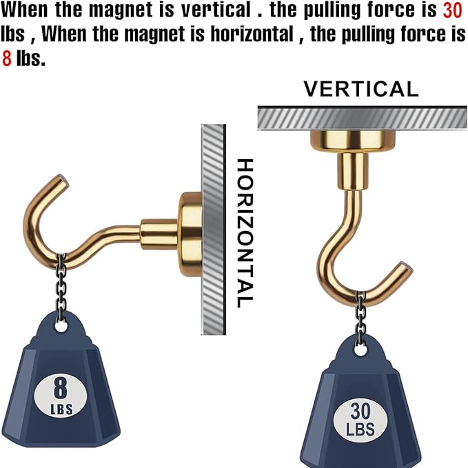 DIYMAG Magnetic Hooks, 30Lbs Strong Heavy Duty Cruise Magnet S-Hooks for Classroom, Fridge, Hanging, Cabins, Grill, Kitchen, Garage, Workplace and Office etc, (15 Pack-Yellow)