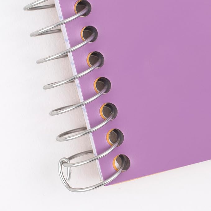 Five Star Spiral Notebook, 1 Subject, College Ruled Paper, 7" x 4-3/8", Personal Size, 80 Sheets, Purple (450048CF1-ECM)