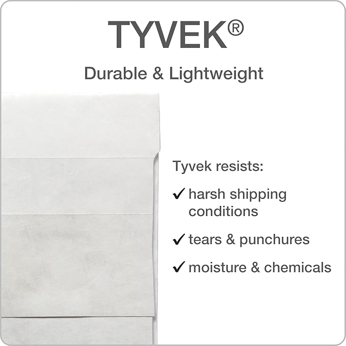 Quality Park Survivor 10 x13 Inch Catalog Envelopes made w/ 14 lb DuPont Tyvek, Expands 2", Peel and Seal Self Seal Closure, White, 100/Box (QUAR4430)