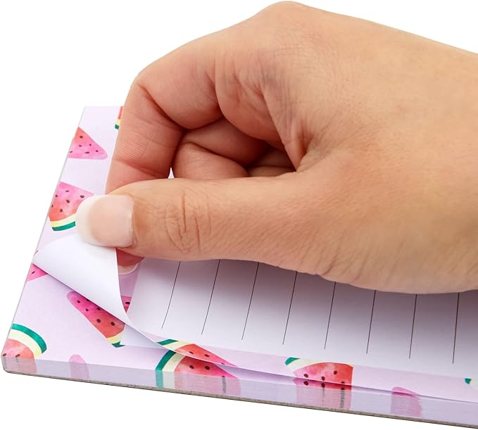 Juvale 6-Pack Magnetic Grocery List Pad for Fridge- Cute Shopping List Paper Note Pads for Refrigerator, To-Do Memos (6 Fruit Designs, 60 Sheets Each)