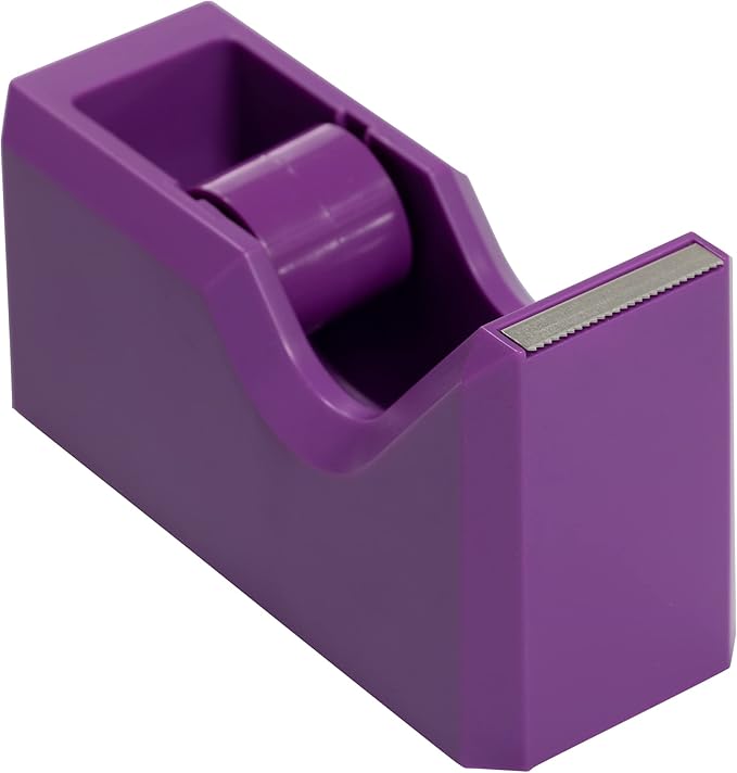 JAM PAPER Colorful Desk Tape Dispensers - Purple - Sold Individually